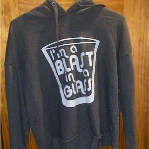 Jersey Shores “I’m a blast in a glass” catch phrase Cropped Hoodie Size Medium